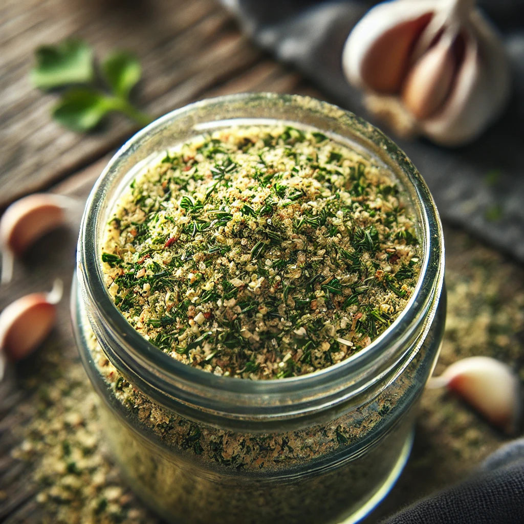 Garlic Bread Seasoning Milk Jar Stainless Steel Cap 3.9 oz